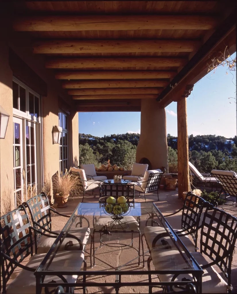 11enjoy the outdoors on covered patio overlooking wilderness